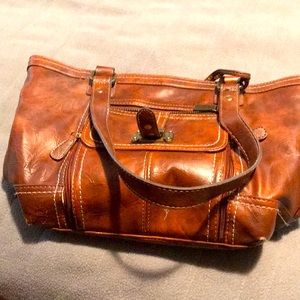 Box leather bag very nice clean